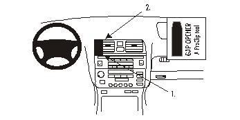 BRODIT - 852666 - Proclip pas pour le tableau de bord avec