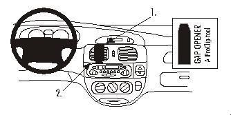BRODIT - 852719 - ProClip Mégane: NOT models with factory navigation. ProClip, Black