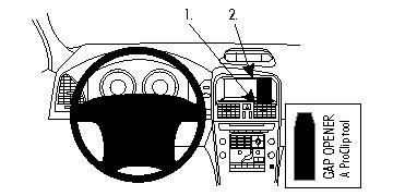 BRODIT - 854625 - ProClip Volvo XC60 09-17 Support central, haut, droit