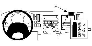 BRODIT - 854718 - ProClip ProClip 854718, Téléphone portable/Smartphone, Ordinateur portable, Support passif, Voiture, Noir