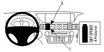 BRODIT - 854776 - ProClip ProClip 854776, Téléphone portable/Smartphone, Ordinateur portable, Support passif, Voiture, Noir