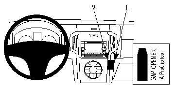 BRODIT - 854799 - ProClip ProClip 854799, Téléphone portable/Smartphone, Ordinateur portable, Support passif, Voiture, Noir