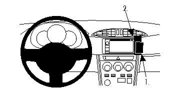 BRODIT - 854812 - ProClip ProClip 854812, Téléphone portable/Smartphone, Ordinateur de poche, Support passif, Voiture, Noir