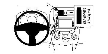 BRODIT - 854853 - ProClip ProClip 854853, Téléphone portable/Smartphone, Ordinateur portable, Support passif, Voiture, Noir