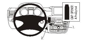 BRODIT - 854935 - ProClip ProClip 854935, Téléphone portable/Smartphone, Ordinateur portable, Support passif, Voiture, Noir