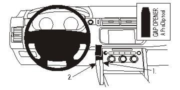 BRODIT - 854937 - ProClip ProClip 854937, Téléphone portable/Smartphone, Ordinateur portable, Support passif, Voiture, Noir
