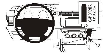 BRODIT - 854938 - ProClip ProClip 854938, Téléphone portable/Smartphone, Ordinateur portable, Support passif, Voiture, Noir