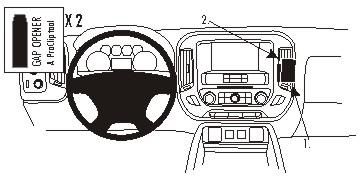 BRODIT - 854961 - ProClip ProClip 854961, Téléphone portable/Smartphone, Ordinateur portable, Support passif, Voiture, Noir
