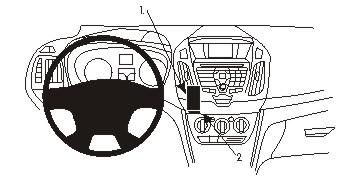 BRODIT - 854989 - ProClip Pour Ford Tourneo Connect 14-17, Transit Connect 14-1