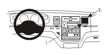BRODIT - 854992 - ProClip ProClip 854992, Téléphone portable/Smartphone, Ordinateur portable, Support passif, Voiture, Noir