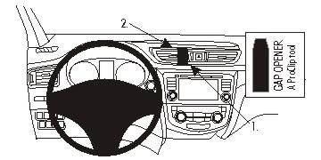 BRODIT - 854993 - ProClip ProClip 854993, Téléphone portable/Smartphone, Ordinateur portable, Support passif, Voiture, Noir