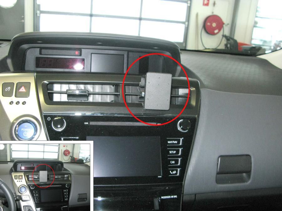 BRODIT - 855084 - ProClip 855084, Ordinateur portable, Téléphone portable/Smartphone, Navigateur, Support passif, Voiture, Noir