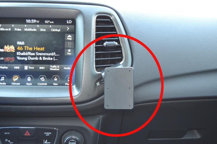 BRODIT - 855324 - ProClip 855324, Ordinateur portable, Téléphone portable/Smartphone, Navigateur, Support passif, Voiture, Noir