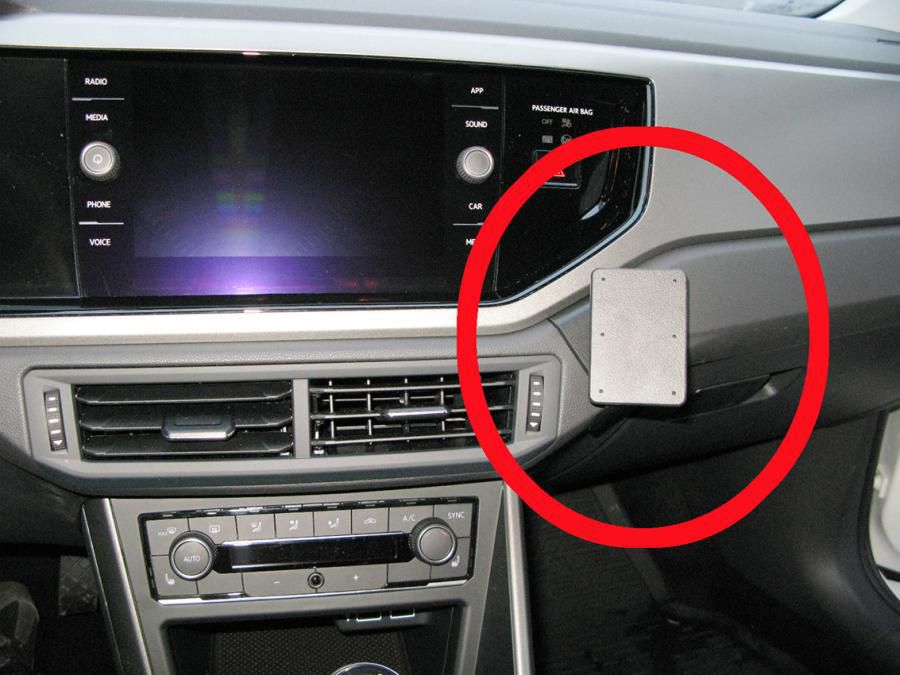 BRODIT - 855384 - ProClip 855384, Ordinateur portable, Téléphone portable/Smartphone, Navigateur, Support passif, Voiture, Noir
