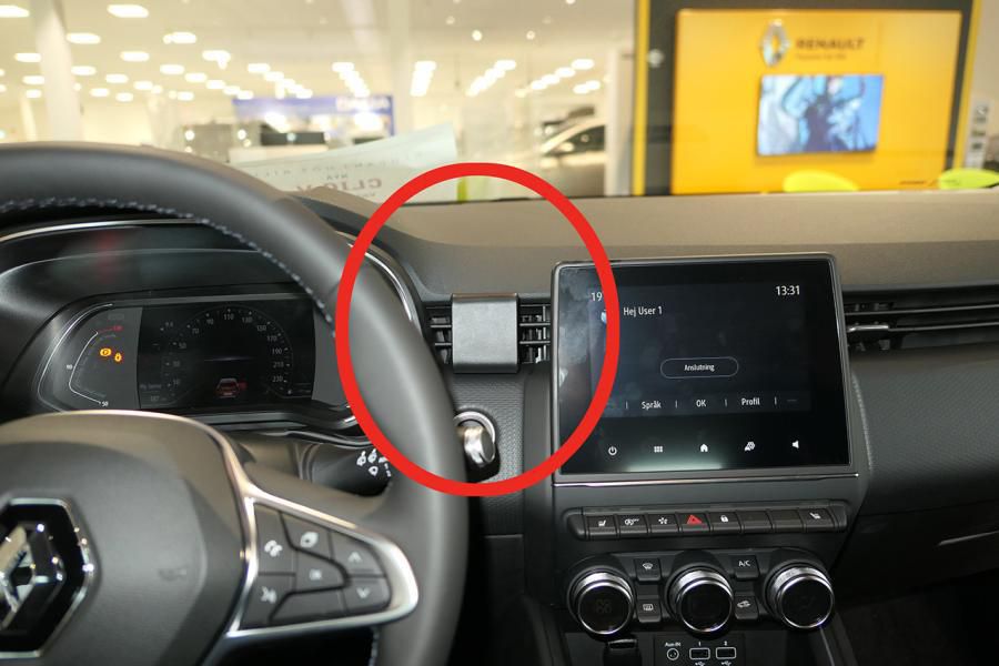 BRODIT - 855575 - ProClip 855575, Ordinateur portable, Téléphone portable/Smartphone, Navigateur, Support passif, Voiture, Noir