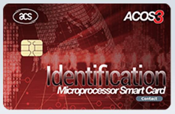ACS - ACOS3-G1K - Carte à puce ACOS3 (Combi), MOQ 100