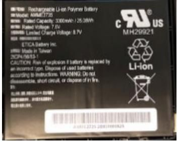 ZEBRA - BTRY-ET5X-8IN3-01 - Batterie de rechange Zebra