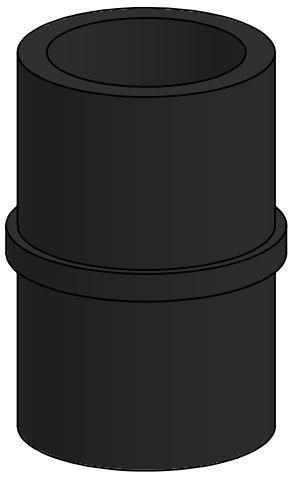 ERGONOMIC SOLUTIONS - CHE058-02 - Manchon de raccordement pour 2 pôles, SP1 à SP1 -Noir- , MOQ 25