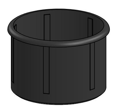 ERGONOMIC SOLUTIONS - CHE059-02 - Manchon plastique anti-bascule SP2 -Noir- MOQ 25