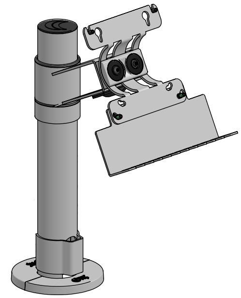ERGONOMIC SOLUTIONS - CHE067-02 - SP2 Perche 300mm avec Arc VESA 75/100 et Capot pour écran -Noir-