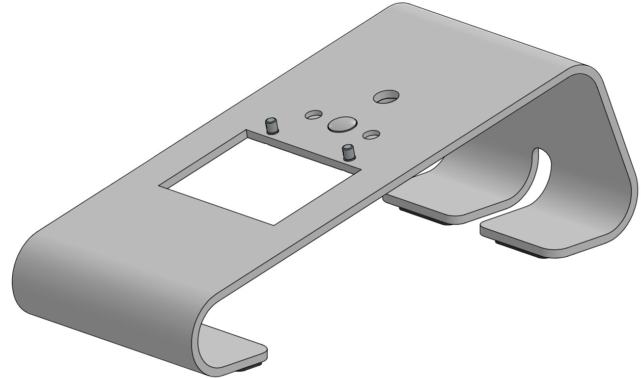 ERGONOMIC SOLUTIONS - CHE074-02 - Support de bureau pour Verifone P400 -Noir, MOQ 25-