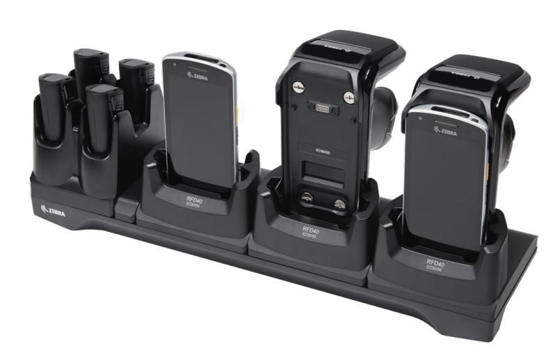 ZEBRA - CRD3S4T-RFD40-EC5X-COM-1R - Station de charge/communication Zebra, 3 slots, ethernet