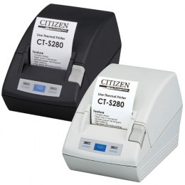 CITIZEN - CTS281UBEWHPLM1 - Citizen CT-S281L, USB, 8 pts/mm (203 dpi), massicot, blanc