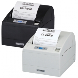 CITIZEN - CTS4000PAEWH - Citizen CT-S4000, USB, LPT, 8 pts/mm (203 dpi), massicot, blanc