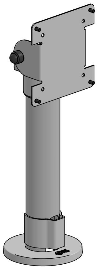 ERGONOMIC SOLUTIONS - DOMS035-02 - SpacePole 250 mm avec fixation VESA 75/100 -NOIR-