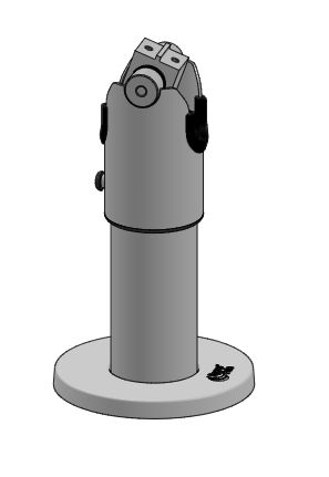ERGONOMIC SOLUTIONS - DTP102-02 - SP2 DuraTilt Flip avec mât 120mm - BLK