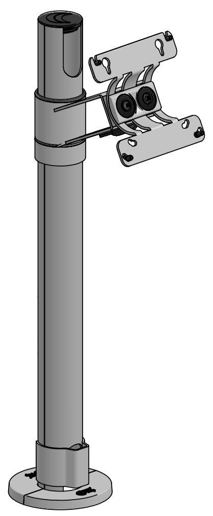 ERGONOMIC SOLUTIONS - EET091-02 - SPV1301 mais avec un mât de 500mm -Noir-