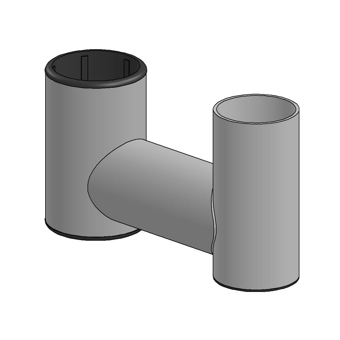 ERGONOMIC SOLUTIONS - EET118-02 - Bras oscillant fixe SP1, 100mm avec embout de 78mm -NOIR-