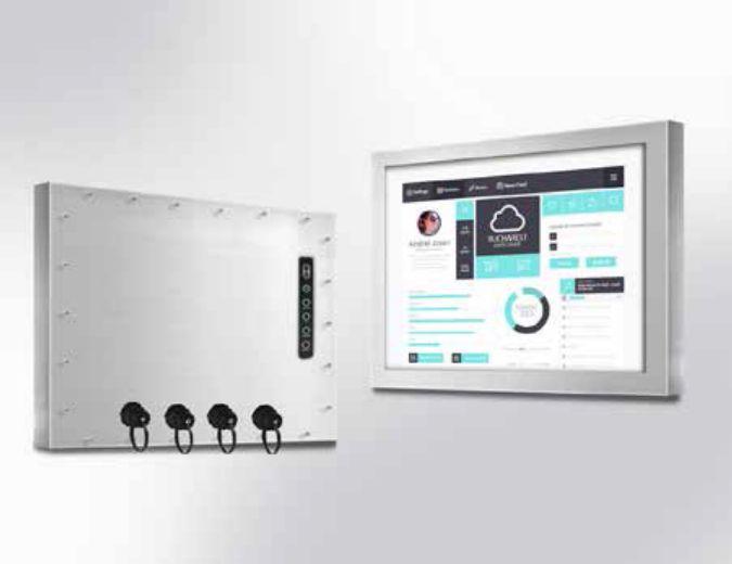 WINSONIC - FCH1905-EN25L0-00001-G30 - Châssis IP66 en acier inoxydable-304, LCD 19", 1280x1024, LED-250nits, VGA, sans haut-parleur, avec adaptateur supplémentaire, câbles IP66