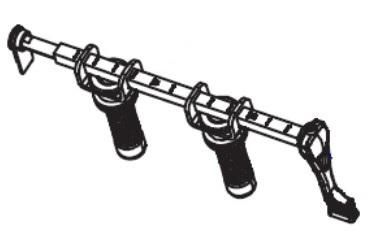ZEBRA - G41022M - Kit barre pivotante (y compris le culot à genouillère)