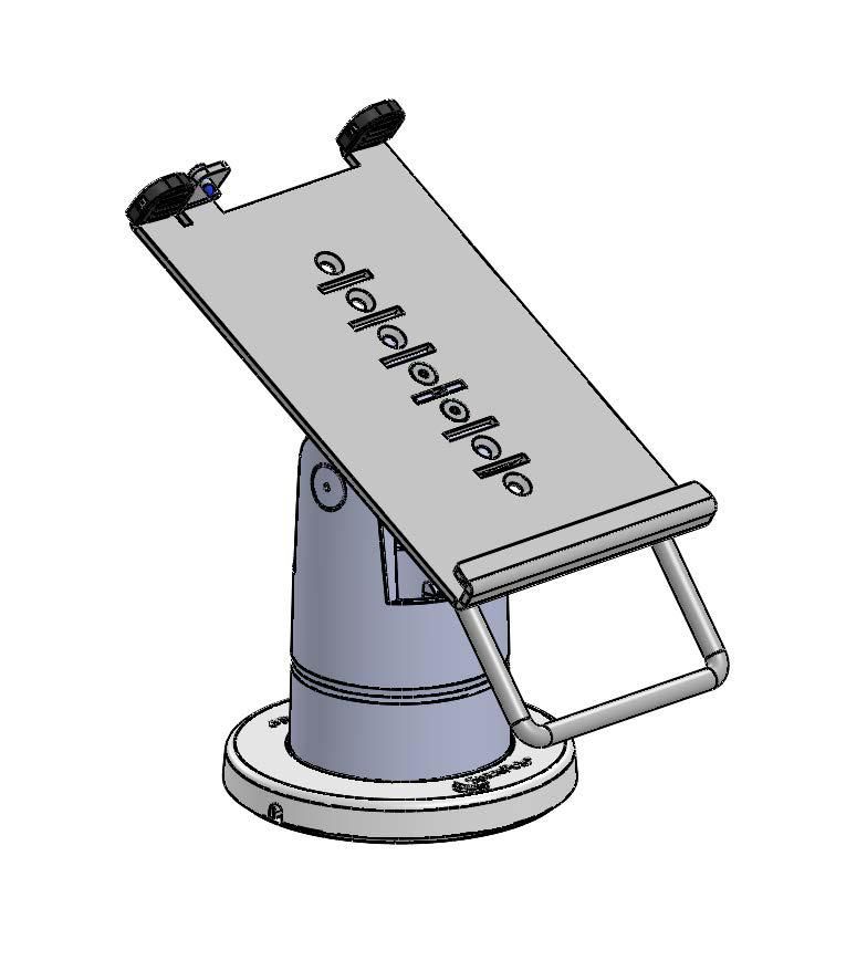 ERGONOMIC SOLUTIONS - ING4802-S-02 - SpacePole Stack avec plaque MultiGrip pour Ingenico