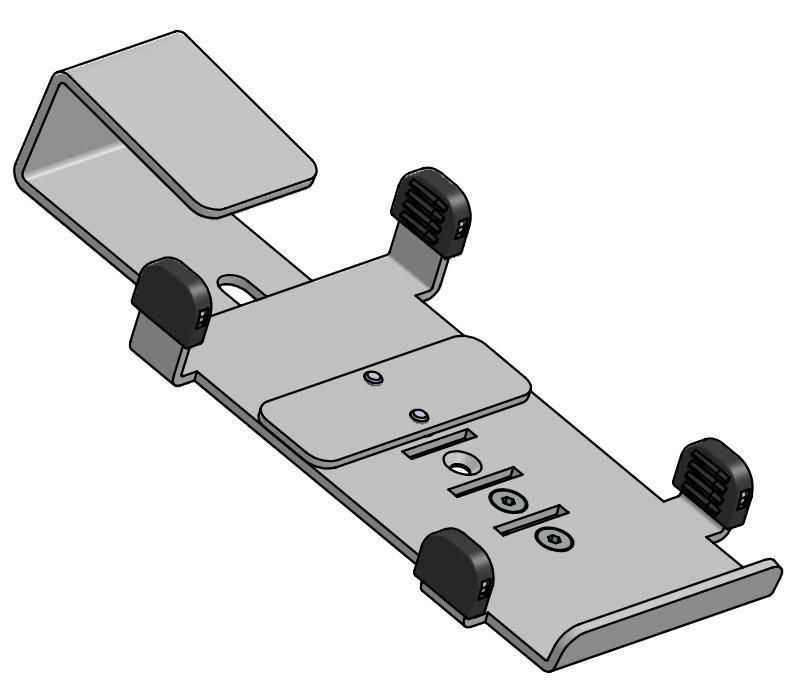 ERGONOMIC SOLUTIONS - NOU003-02 - Plaque multigrip pour Noumi Reader avec support de câble -NOIR-