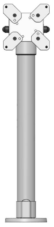 ERGONOMIC SOLUTIONS - PRI003-02 - V0.1 - 450mm SpacePole Top Mount w/ VESA 75/100 (Noir)
