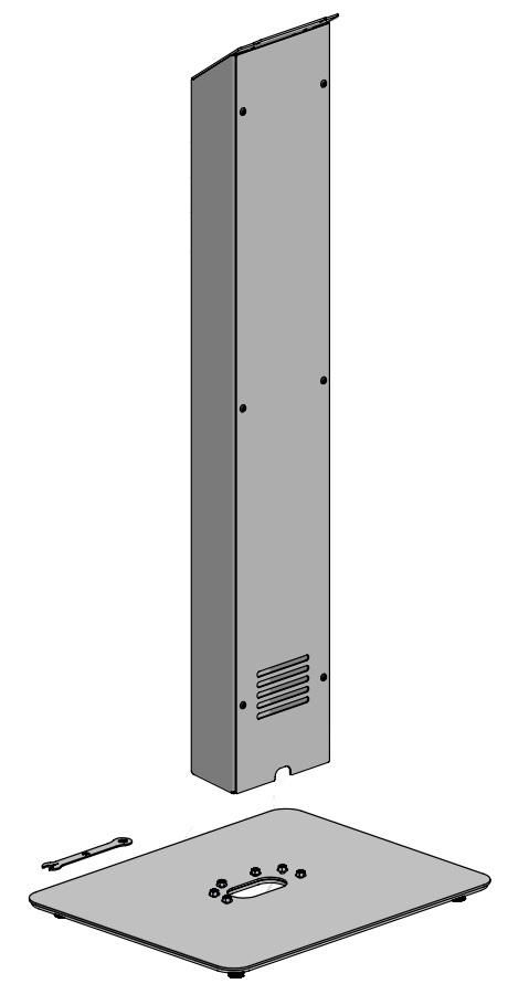 ERGONOMIC SOLUTIONS - QOPLA001-02 - Floorstand haut -BLACK-