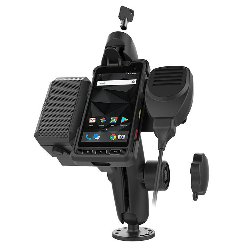 RAM Mounts - RAM-138-S-SNM2PL-V7B1U - UNPKD RAM POWERED KEYED LOCKING CRADLE AND PIN-LOCK MOUNT FOR SONIM XP8