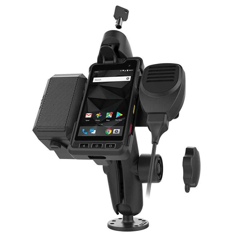 RAM Mounts - RAM-138-S-SNM2PLU - UNPKD RAM POWERED KEYED LOCKING CRADLE AND PIN-LOCK MOUNT FOR SONIM XP8 Double Ball Mount, Mobile phone/Smartphone, Passive holder,