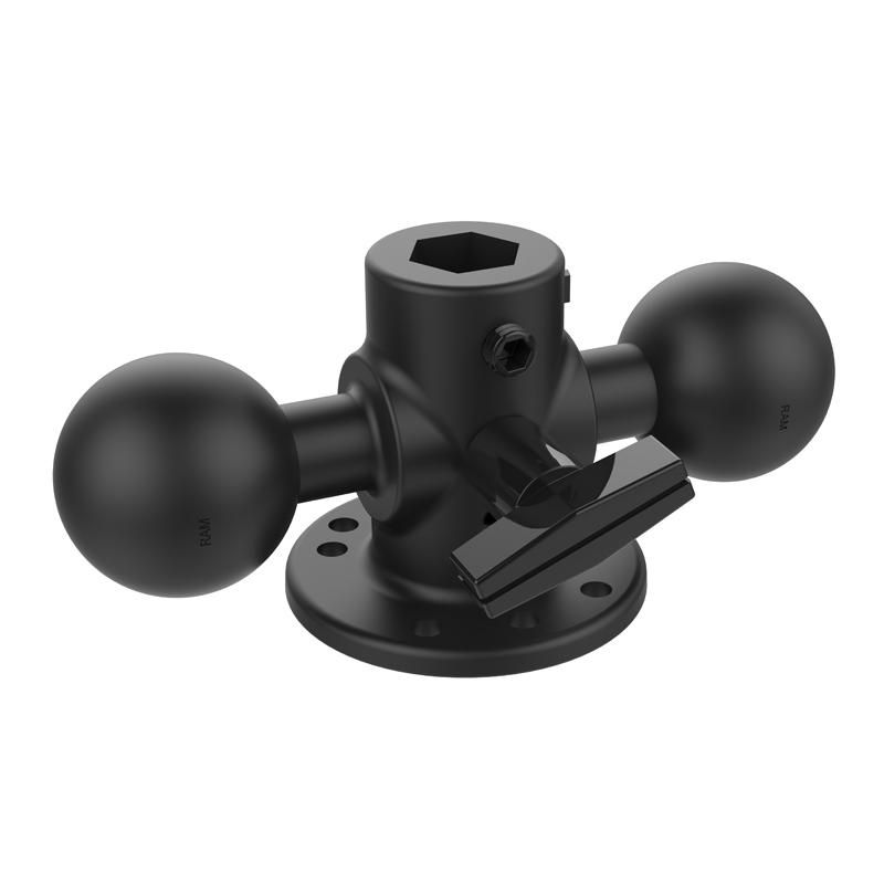 RAM Mounts - RAM-217U - UNPKD RAM DBL BALL W/ 2 1/2Inch DIA BASE and