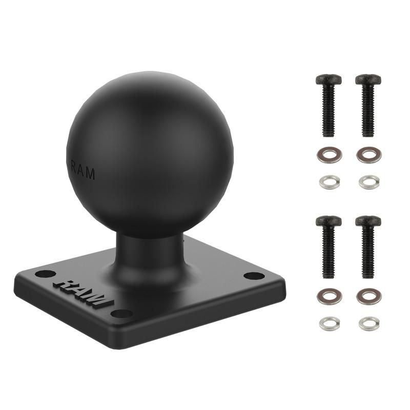 RAM Mounts - RAM-347-ZE17U - UNPKD RAM 2" X 1.7" BASE AMPS PATTERN W/ HARDWARE FOR ZEBRA PRINTER