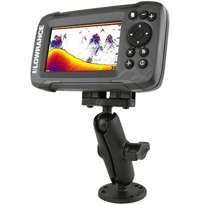 RAM Mounts - RAM-B-101-LO12 - RAM MOUNT 1Inch BALL FOR Double Ball Mount for Lowrance Hook² Series, Navigator, Active support, Outdoor, Black