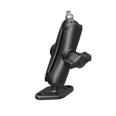 RAM Mounts - RAM-B-102-237U - RAM MOUNTS W/ B-238 B-201 B-237 Monture à double bille avec plaque diamantée et goujon fileté 1/4"-20, 186 g