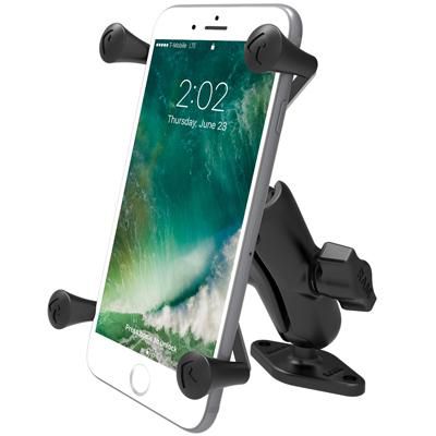 RAM Mounts - RAM-B-102-UN10U - RAM 1" Ball Mount avec Diamond Base and Universal X-Grip, Large Phone/Phablet Cradle