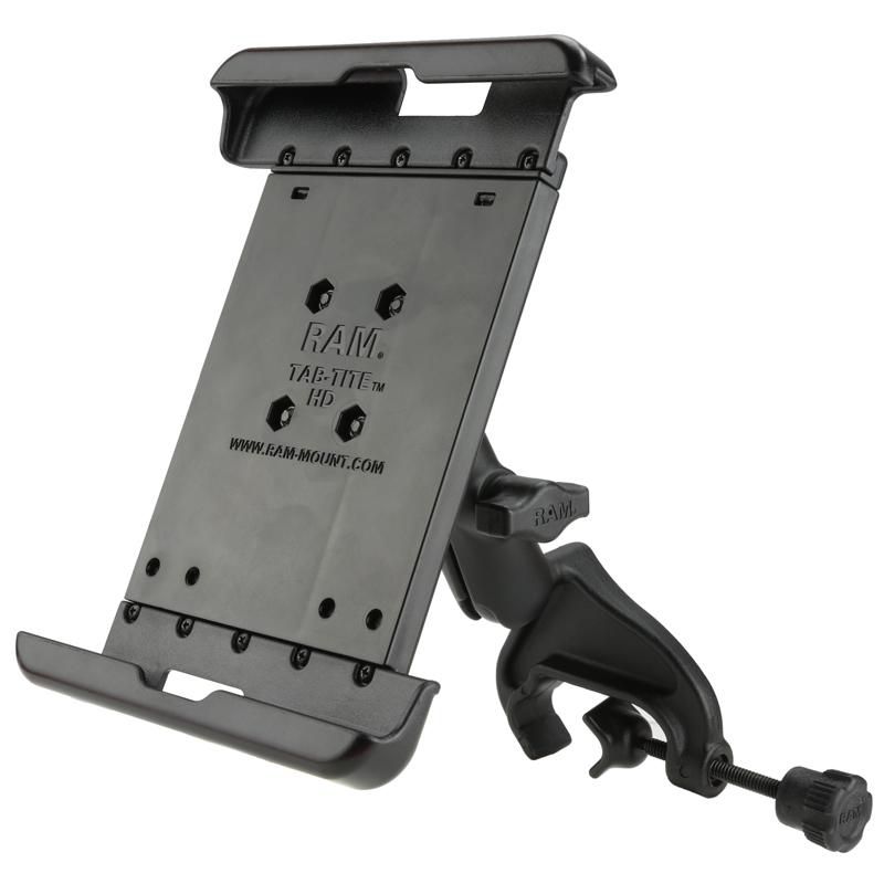 RAM Mounts - RAM-B-121-TAB29U - RAM Tab-Tite Yoke Clamp Mount for 8" Tablets with Case RAM-B-121-TAB29U, Tablet/UMPC, Airplane, Black