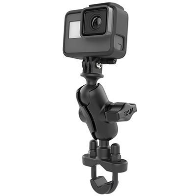 RAM Mounts - RAM-B-149Z-A-GOP1 - RAM MOUNTS COURTE CAMÉRA GOPRO Monture à double rotule pour guidon avec adaptateur pour caméra d'action
