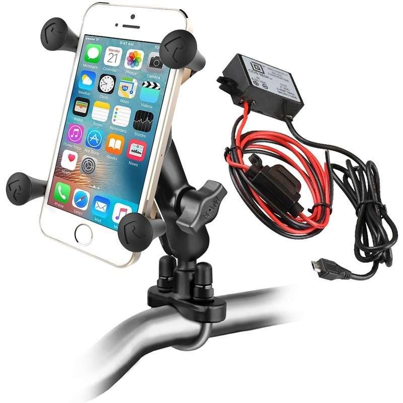 RAM Mounts - RAM-B-149Z-UN7PV1U - RAM MICRO USB POW RAIL U-BOLT MNT RAM X-GRIP