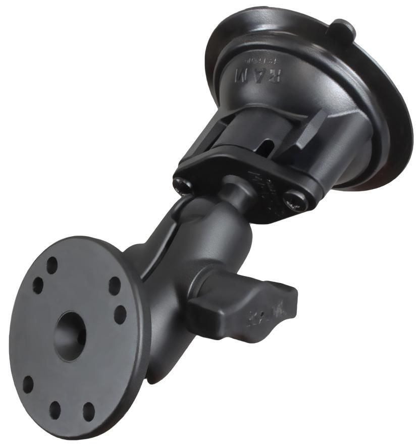 RAM Mounts - RAM-B-166-A-202U - UNPKD RAM SUCTION MOUNT TWIST LOCK SHORT