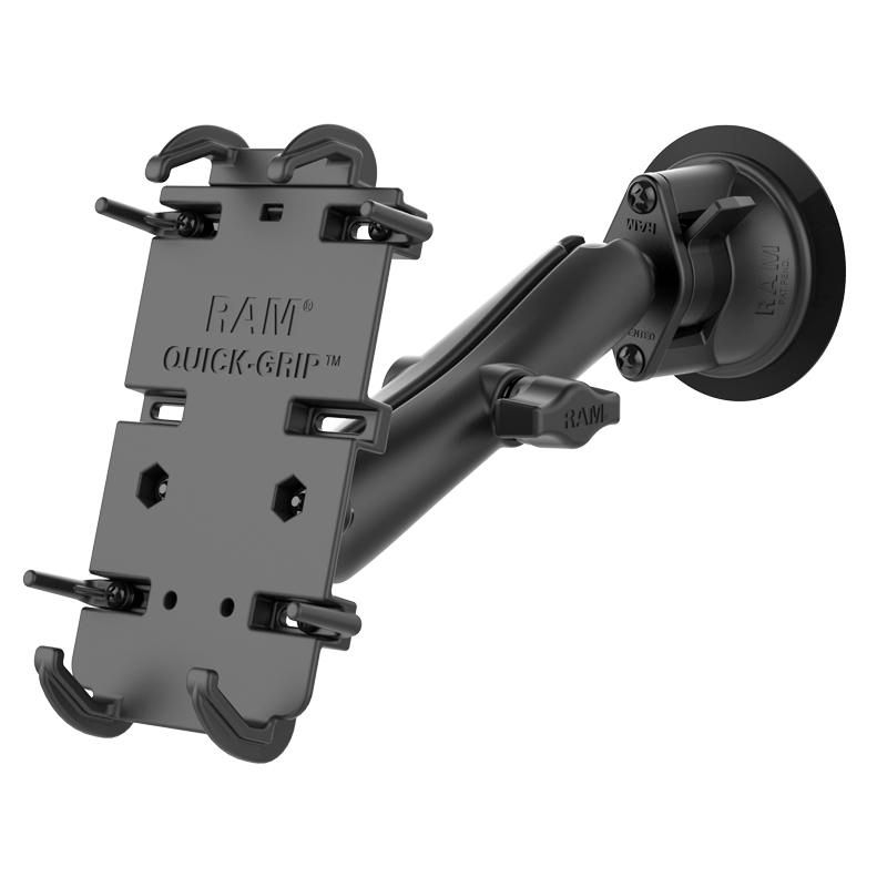 RAM Mounts - RAM-B-166-C-PD4U - UNPKD QUICK-GRIP XL AVEC BRAS LONG ET SUPPORT VENTOUSE